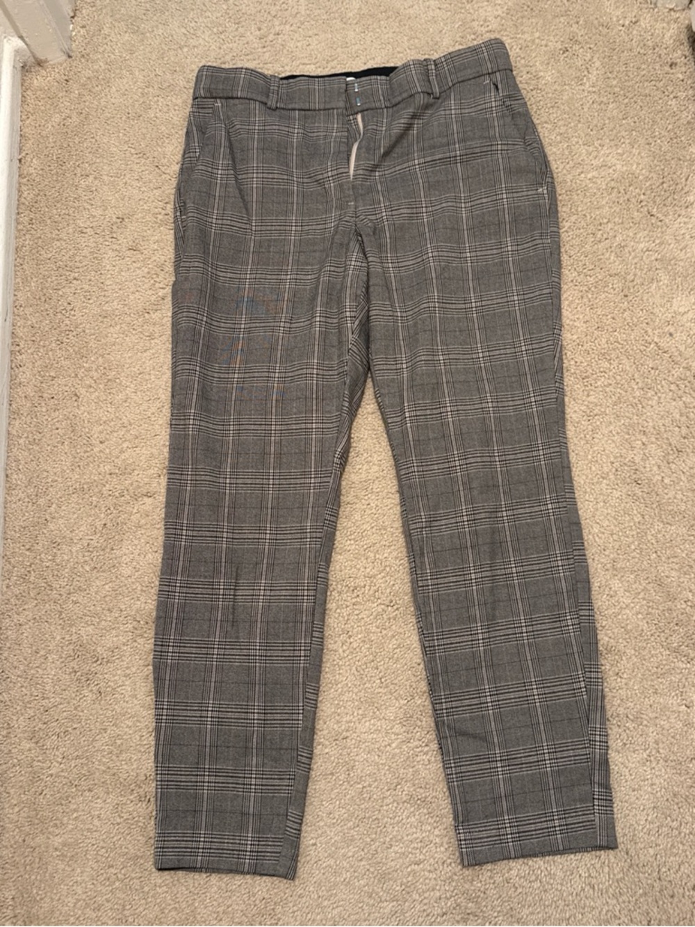 H&M Gray Plaid Dress Trousers